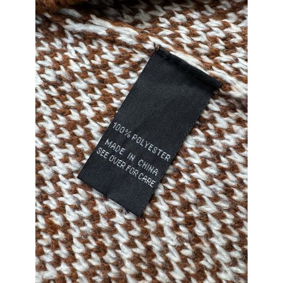 Fortune & Ivy Women’s Cardigan Sweater Size L Boho Western Knit Stripes Brown - Picture 10 of 13